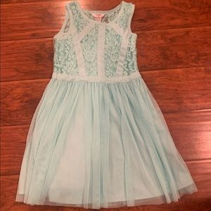 Guess Kids Girls Size 12 Mint Green Tulle Dress